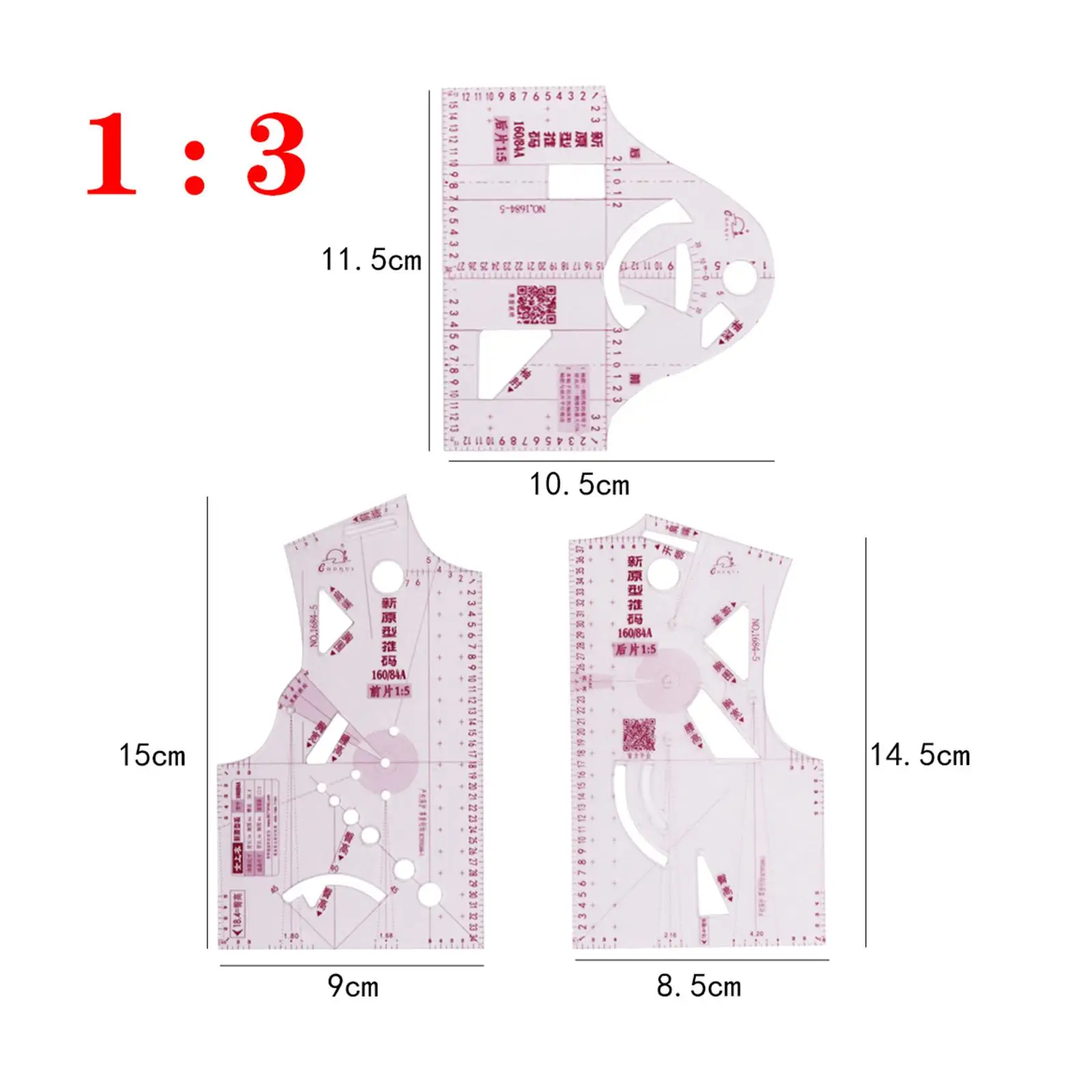 1:3 linijka do projektowania mody, prototypowa odzież, linijka do projektowania ubrań, do tworzenia wzorów dla uczniów, którzy mierzą odzież do