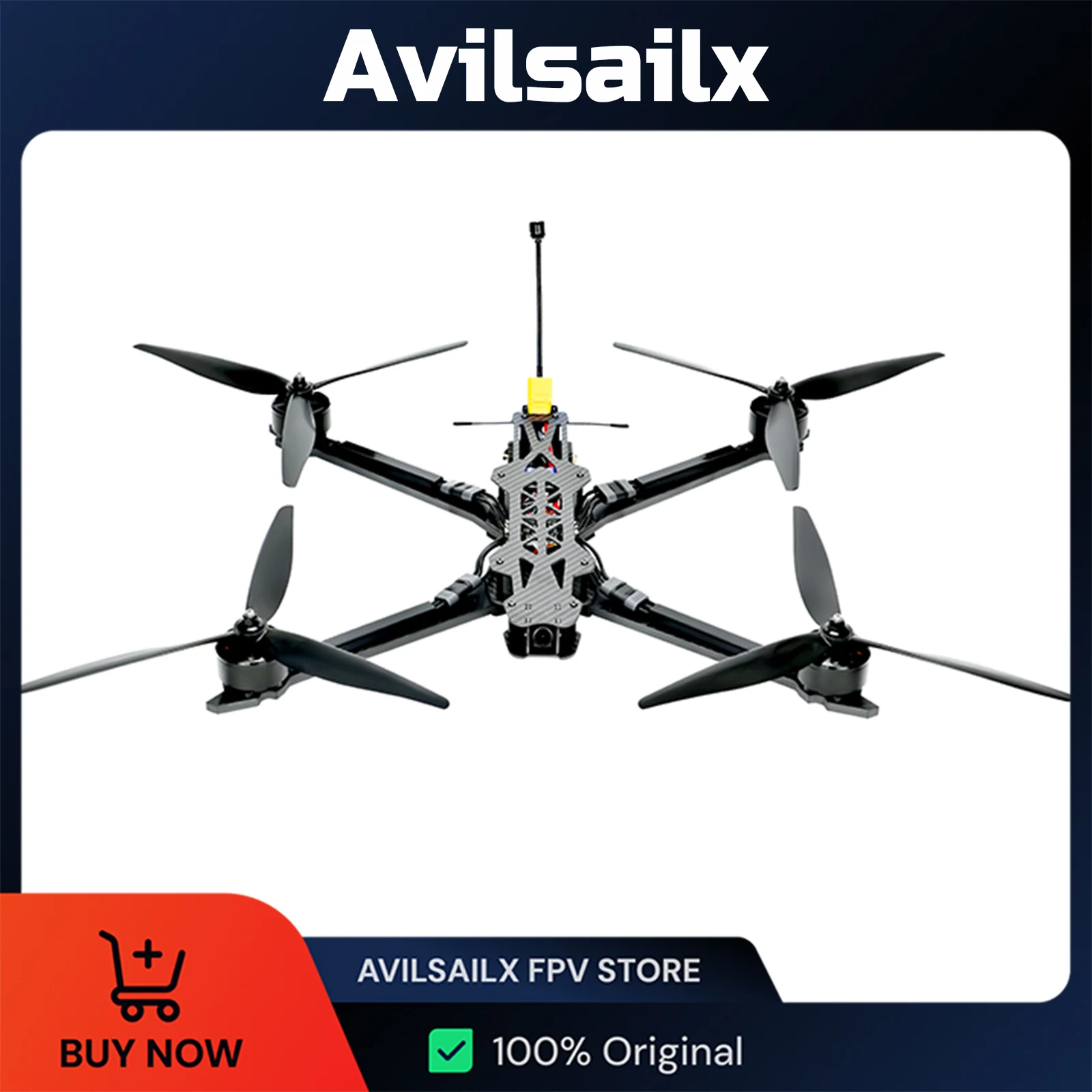 Промышленный FPV-дрон Avilsailx 13 дюймов, грузоподъемность 7 кг, высокая мощность и длительное время полета для профессионального использования