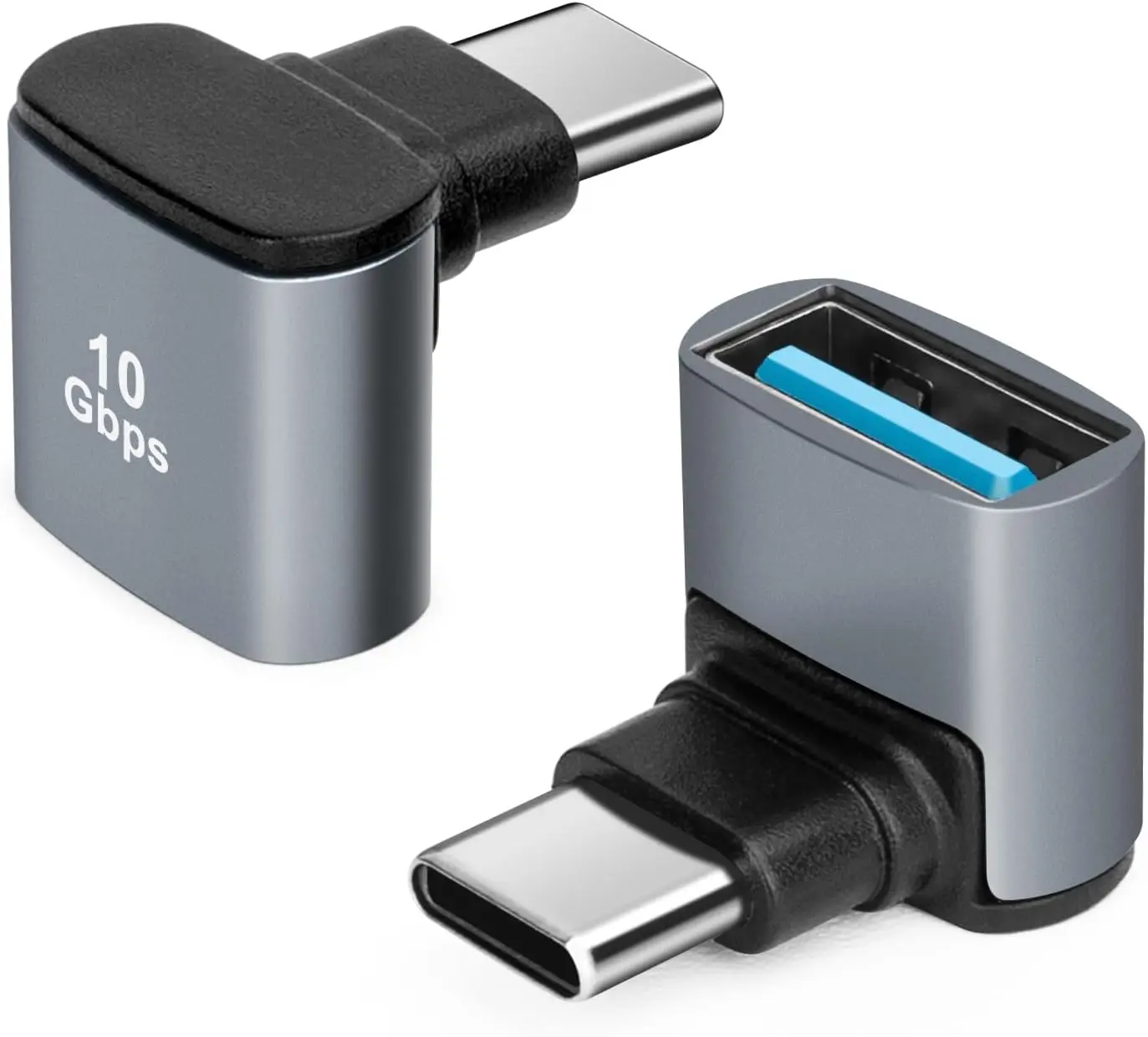 90도 USB C to USB 3.1 OTG 어댑터 직각 타입 C to USB 어댑터 10Gbps 데이터 전송 스마트폰 태블릿 노트북용