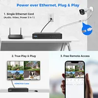 Hiseeu 5MP Vehicle Detection Two-way Audio Cctv Set Outdoor Security Camera Alarm System 16 Channel Ip Surveillance Systems