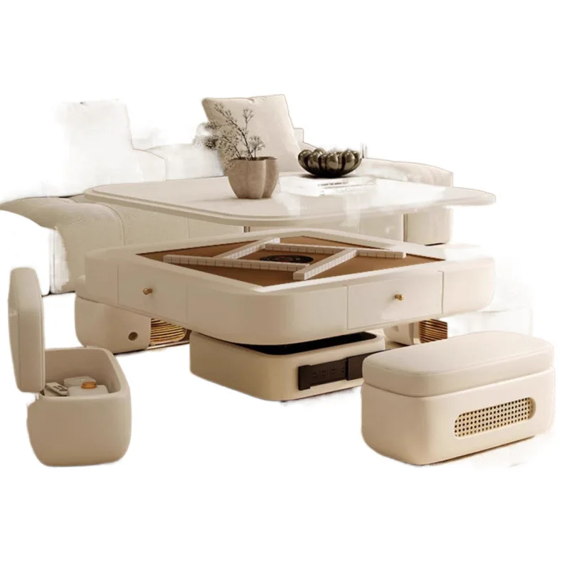 

Mahjong table, lift, coffee table, dining table, all-in-one automatic, multi-function, fire