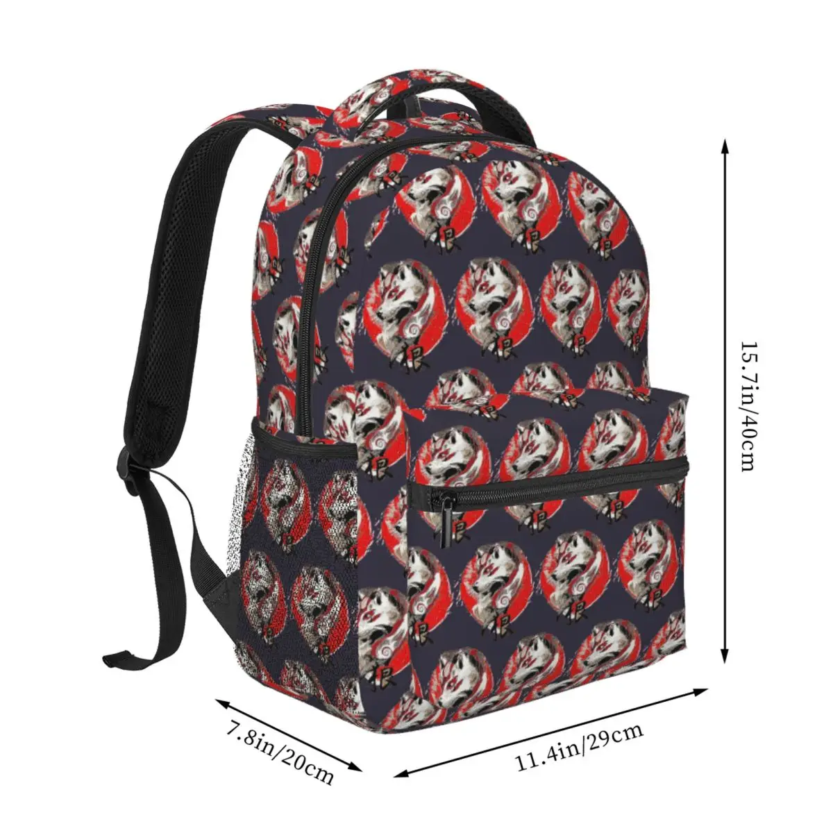 Band JAPANESE WOLF ART Backpack Student BookBag Kids School Bag Computer Shoulder Bags for Men Women