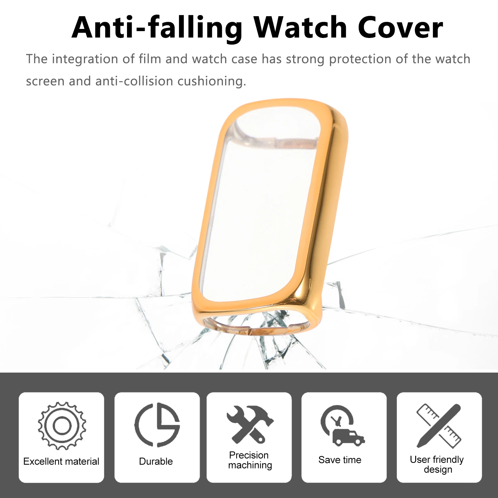 

4 Pcs Electroplating Protective Shell Watch Frame Cover Edged Covers Tpu All-Inclusive