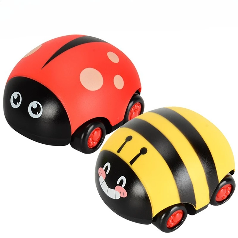Двусторонняя машина вперед и назад, детская инерционная игрушечная машинка, игрушка-божья коровка