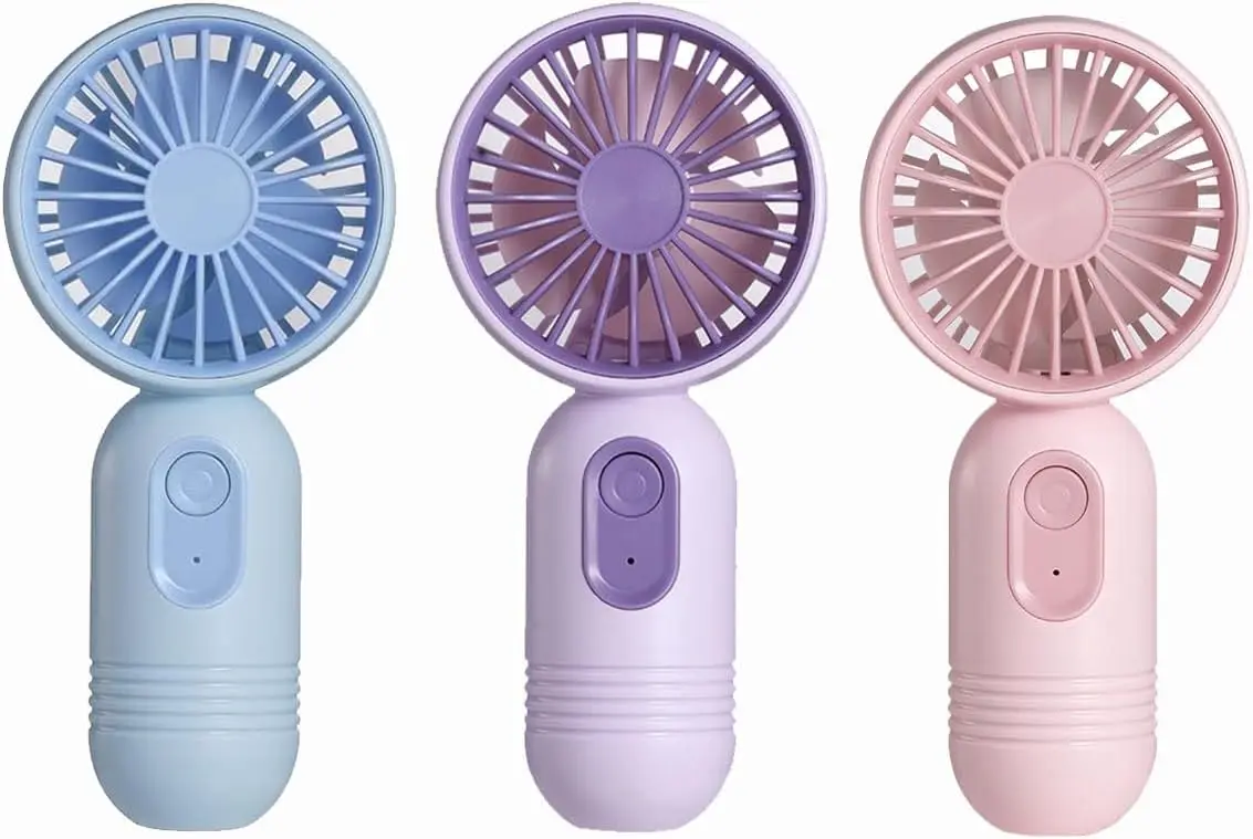 

3 Pack Mini Portable Fan, USB Rechargeable with 3 Speeds for Office Outdoor Travel