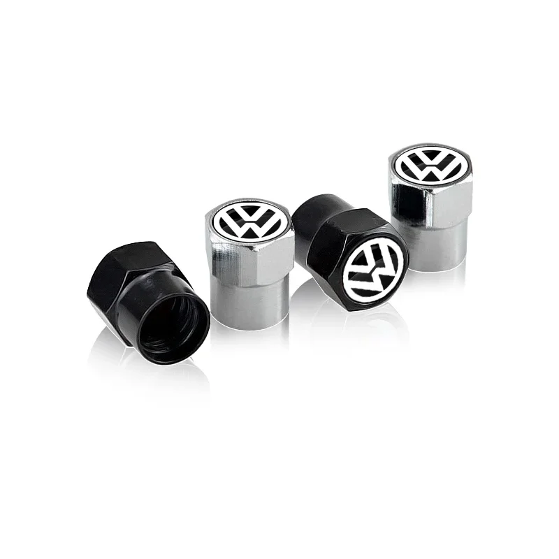 4 Stück Auto-Reifenventilkappen Staubschutz Auto-Emblem Zubehör für VW CC Polo 6R Golf 4 5 6 7 MK7 MK4 MK6 Passat B6 B8 T4 T5 Tiguan – Detail 12
