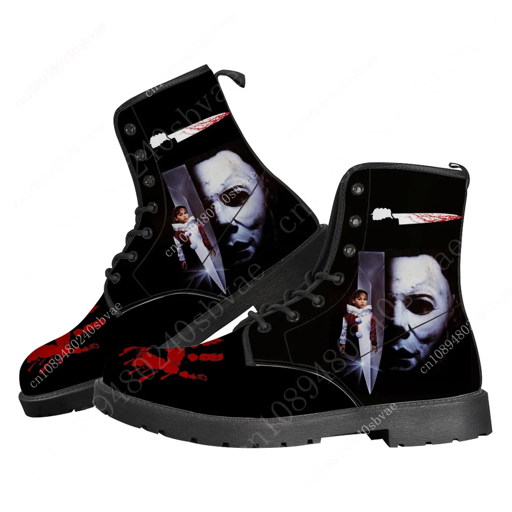 Horror Halloween Flat Boots Z57 Michael Myers Mens Womens Teenager Boot Casual Shoe High Quality Customized shoes Sports Shoes