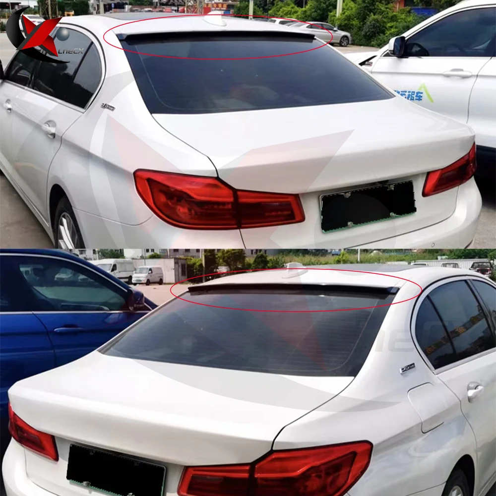 

Suitable For 2018-2024 BMW 5 Series G30 G38 Modified ABS Material Carbon Fiber Appearance Glossy Black Rear Roof Spoiler