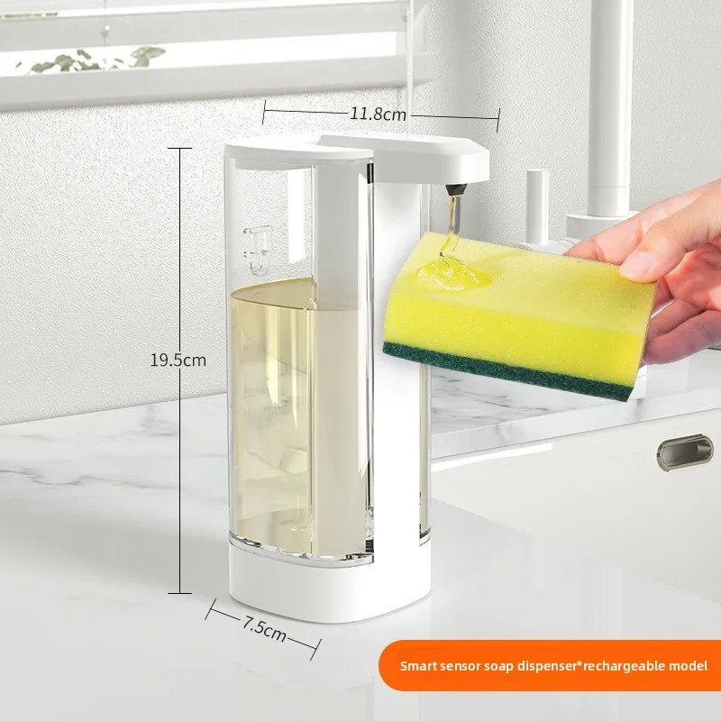 

500ML Automatic Soap Dispenser Waterproof IPX5 Touchless Soap Dispenser Type C Rechargeable Wall Mount Hand Dish Auto Dispenser