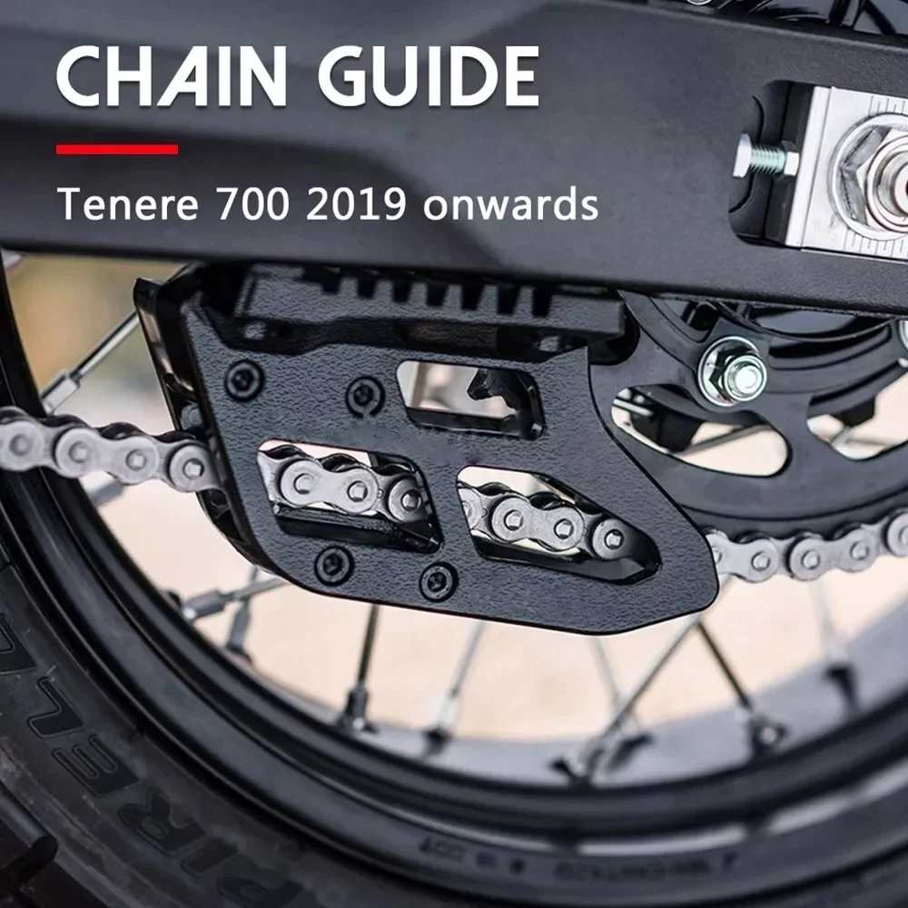 Motorcycle Nylon Rear Chain Guide Plate Cover Pulley Stabilizer Protect Guard For Yamaha Tenere 700 XTZ700 XT700Z T700 T7 19-23