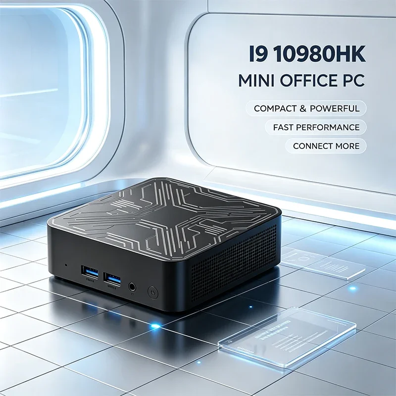 Mini PC Intel I9‑10980HK Fast Performance Multiple Connection Ports Small Desktop Computer for Office Business Home Gaming Study