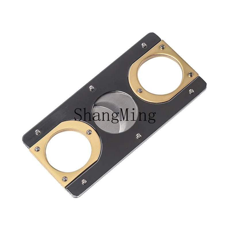 

PYH rectangular cigar cutter scissors double-edged stainless steel sharp cigar cutter cigar set accessories