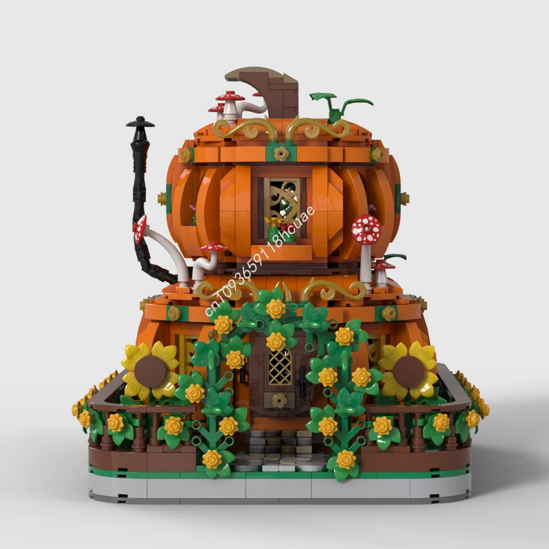 ตัวต่อ MOC บ้านฟักทองสองชั้น 2280 ชิ้น ของขวัญคริสต์มาส ไอเดียของขวัญวันเกิดที่ดีที่สุด DIY สำหรับนักสะสมผู้ใหญ่