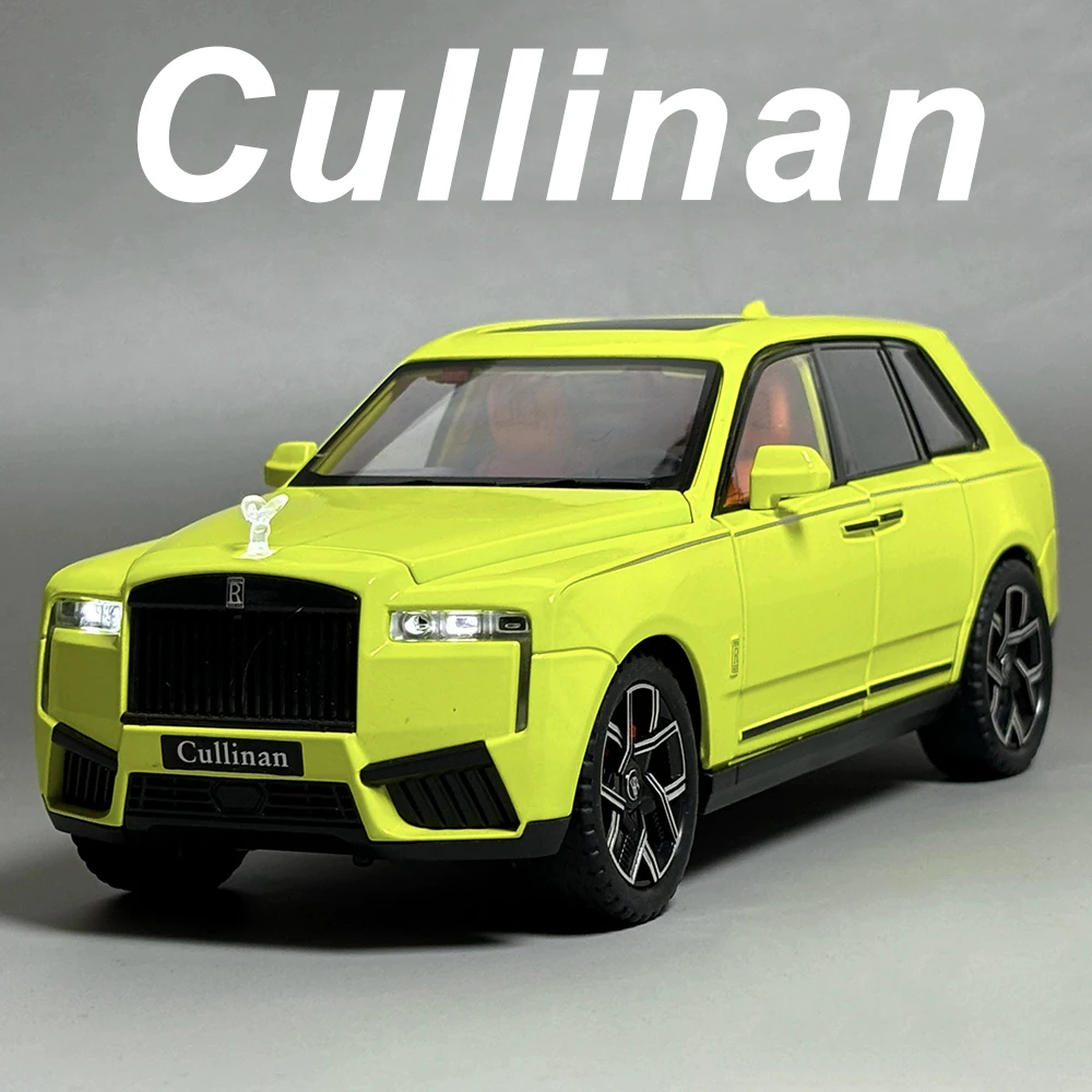 

1:24 Rolls Royce Cullinan Dawn, литая под давлением металлическая модель автомобиля, игрушка, четырехколесная подвеска, звук, свет, украшение с откатным механизмом, подарок бойфренду