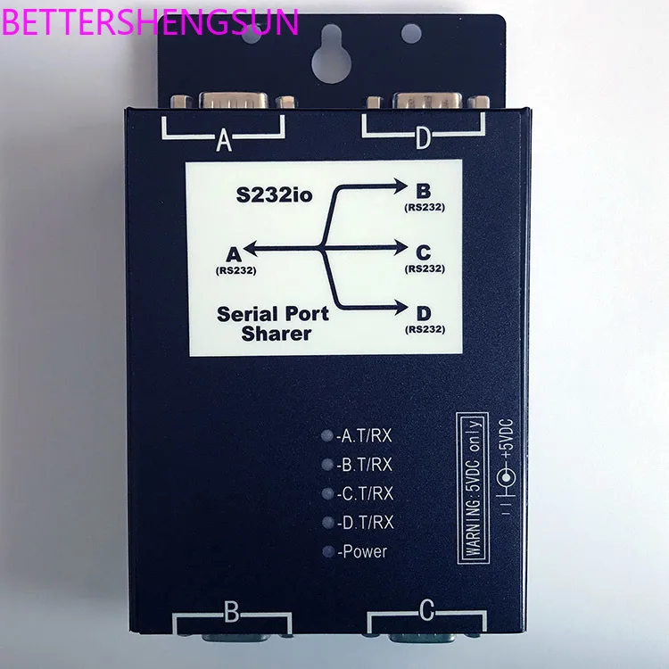 

S232IO serial port splitter, one-to-three, supports ground electrical isolation