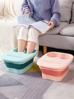 Cubo de masaje plegable para baño de pies, bañera de remojo portátil, lavabo de Spa para pedicura en casa y relajación, cuidado de pedicura para viajes en casa