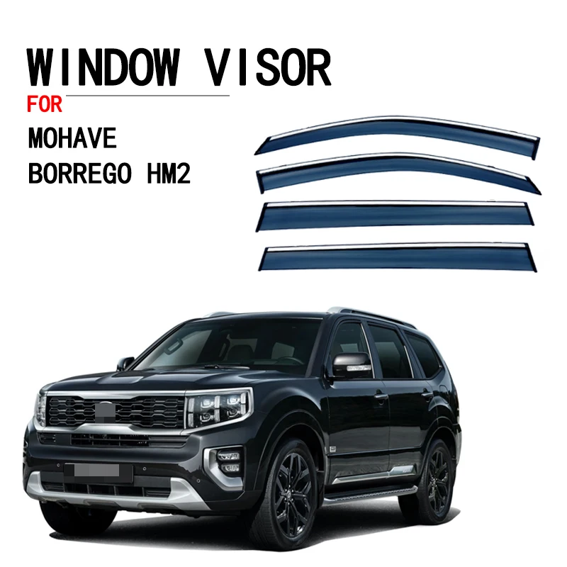 

For Kia Mohave Borrego HM2 2019-2022 Car Accessories Window Wind Deflector Visor Rain/Sun Guard Vent Molding Decoration Stickers