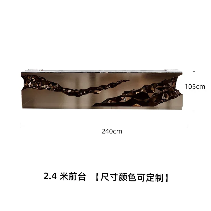TTPaint Front Desk FRP Reception Desk Beauty Salon Modern Special-shaped Creative Service Bar