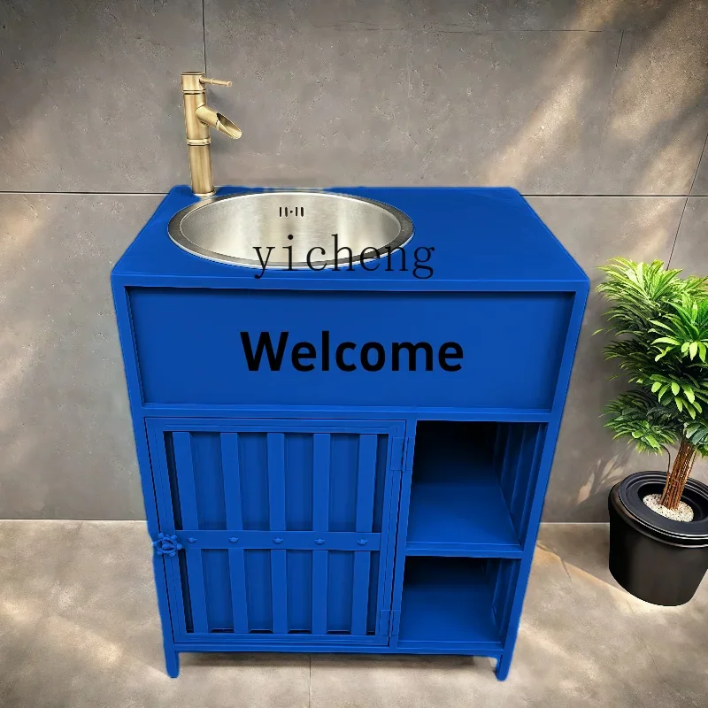 

wash basin cabinet retro stainless steel wash basin column type wash basin