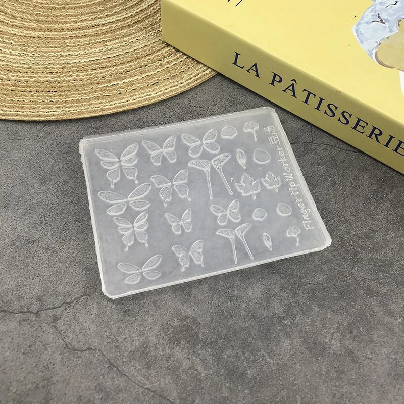 高透明バタフライ3DシリコンモールドネイルアートデコレーションネイルDIYデザインシリコンネイルアートテンプレートネイルモールド