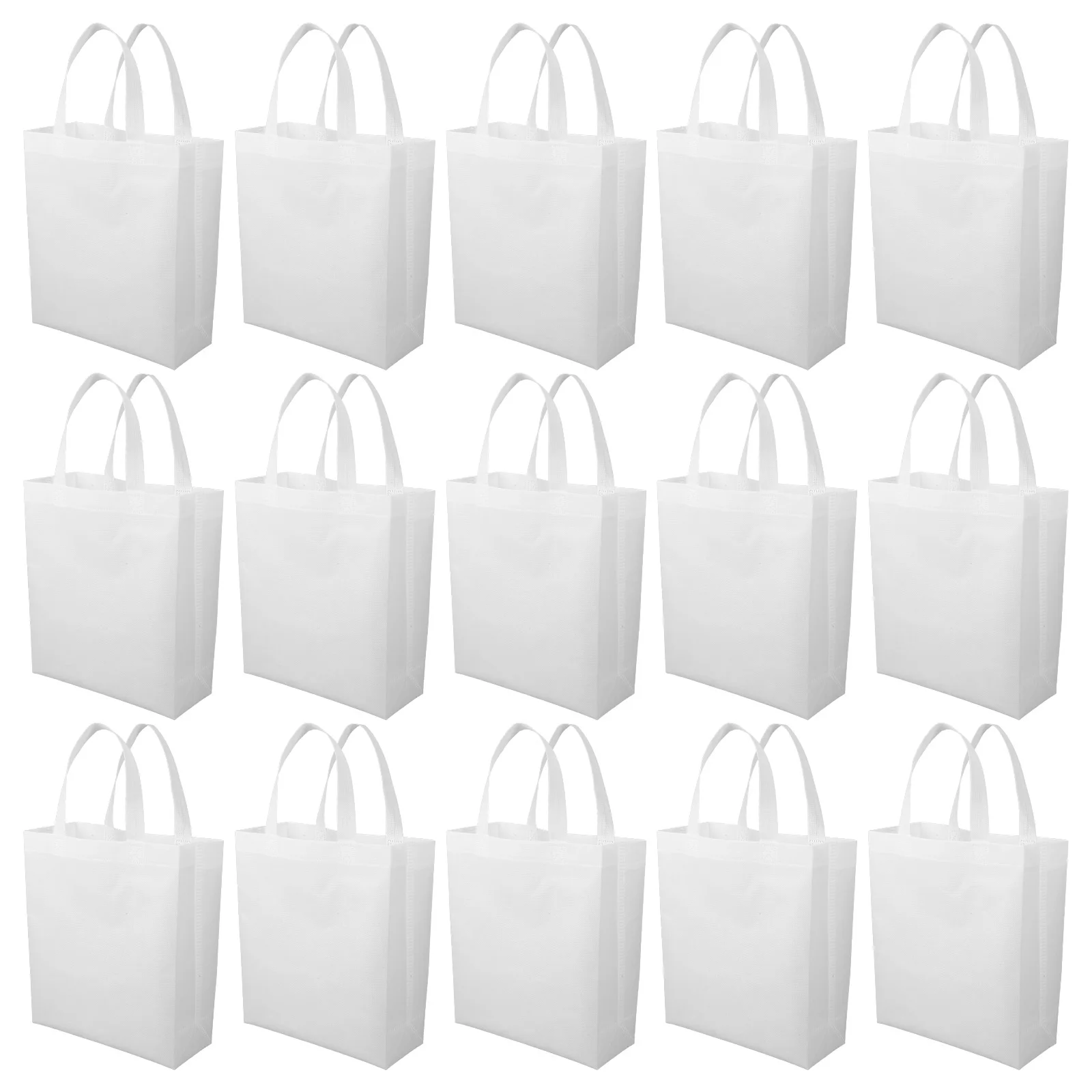 

30 Pcs Non Woven Tote Bags Yellow Party Gift Shopping Handles 25x30x10 Storage Travel Home Outdoor Carry Bag Handbag