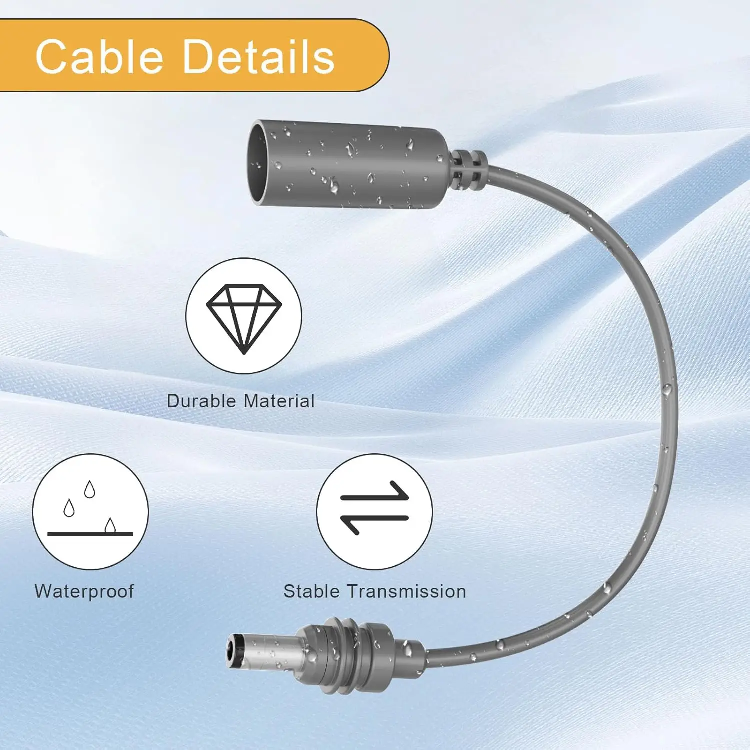 Starlink Mini Type C to DC / DC Extension Cable Connectrs Waterproof Power Hole Extender Compatible with Starlink Mini Adapter