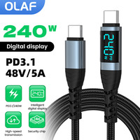 240W USB Type C To USB C Cable PD 3.1 Fast Charging Charger Wire For iPhone Macbook Pro Xiaomi Samsung Laptop USB C Cord 0.5M/2M