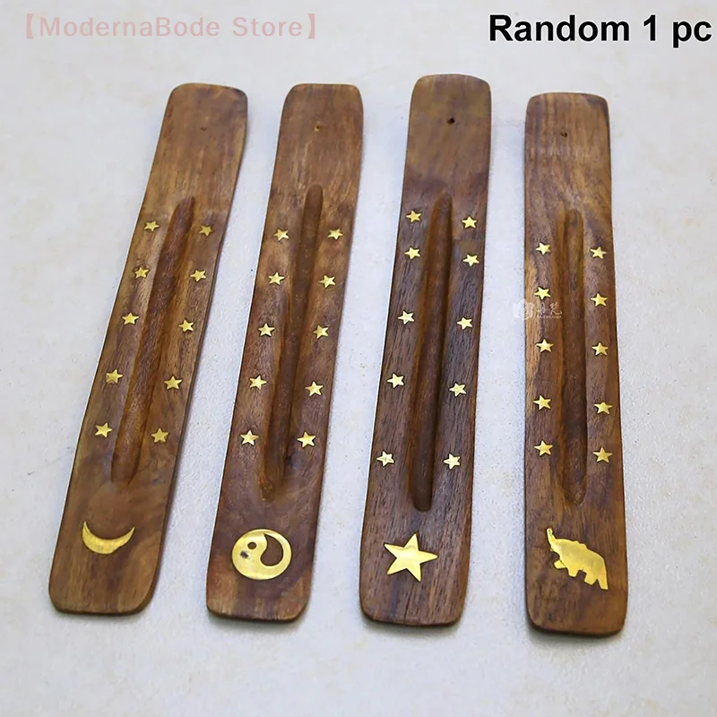 【M】Natürlicher Holz-Räucherstäbchenhalter mit Ascheauffangschale, Räucherständer, Aromatherapie-Platte, Heimdekoration