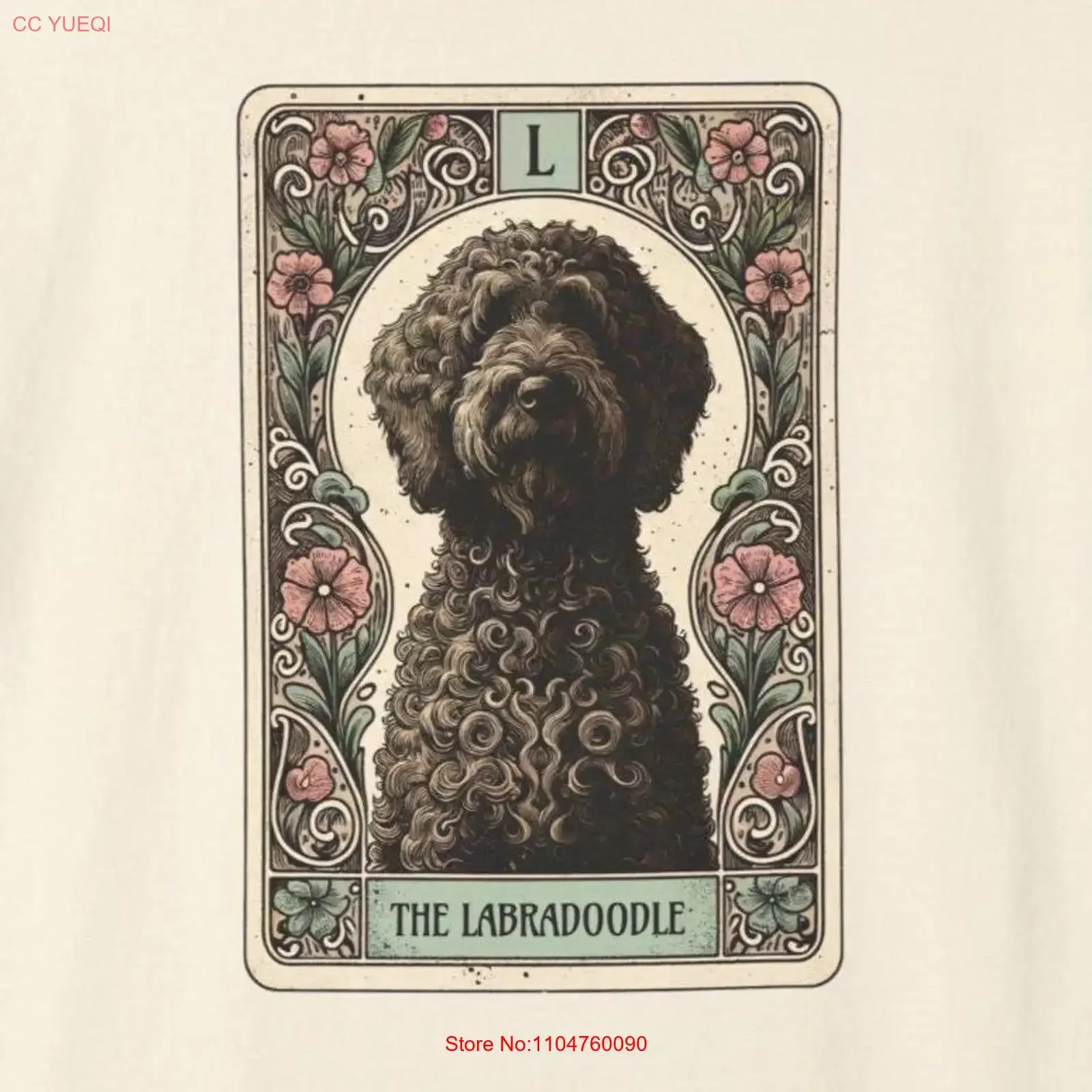 Labradoodle Tarot Style T shirt Doodle Garment Dyed Lovers Oversized Dog Mom vintage Washed designer clothes Versatile