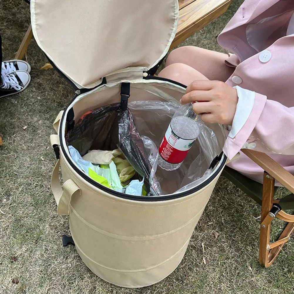 New Garden Folding Trash Can Garden Storage Fallen Can Capacity Weed Storage Large Outdoor Trash Cloth Bags Leaves Oxford H0B3