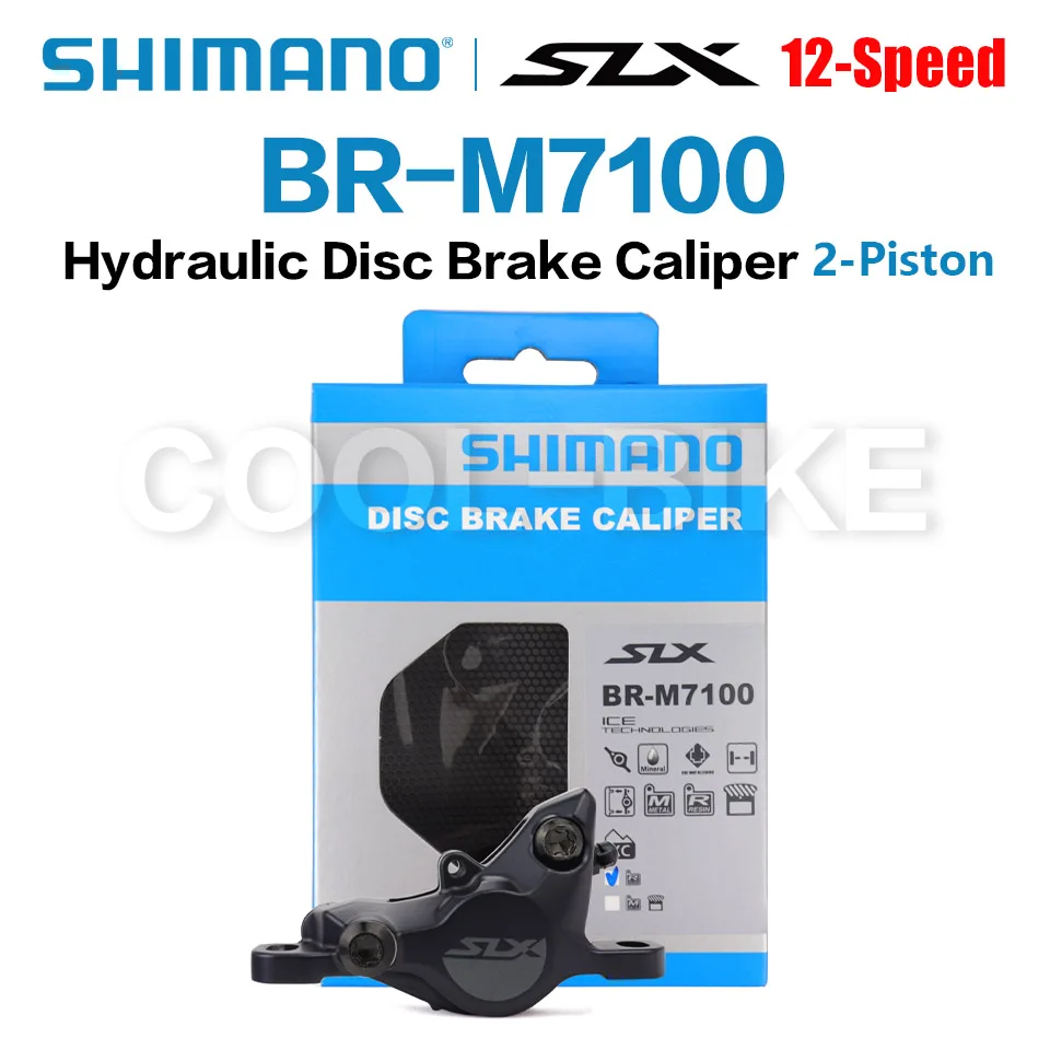 

Shimano XT BR M7100 BR-M7100 MTB Disc Brake Caliper 2 piston with original box brake pads resin G05S or metal J04C