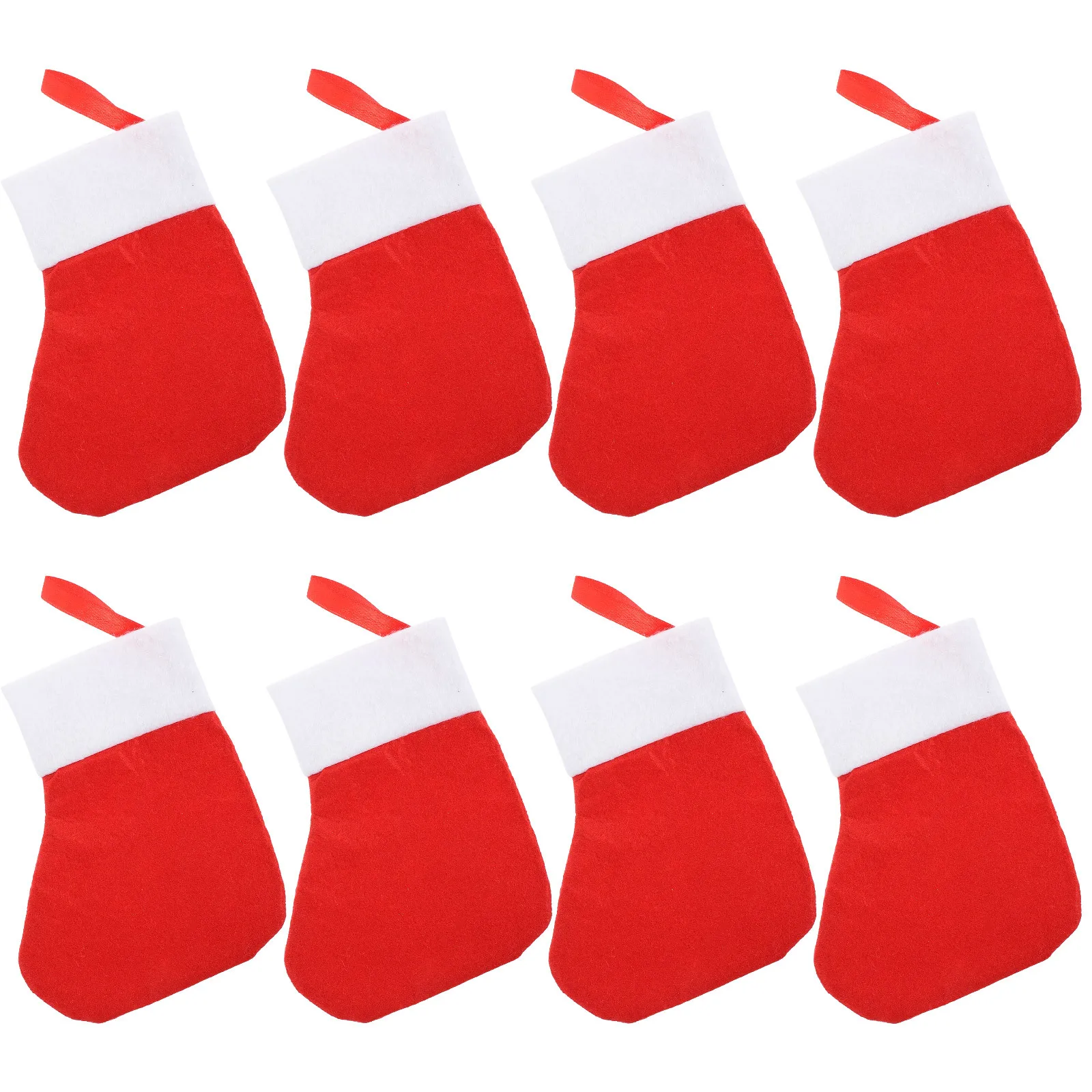 

8Pcs Holiday Cutlery Holder Set Christmas Table Decoration Silverware Pouch for Party Dinner Xmas Cutlery Stocking Accessory