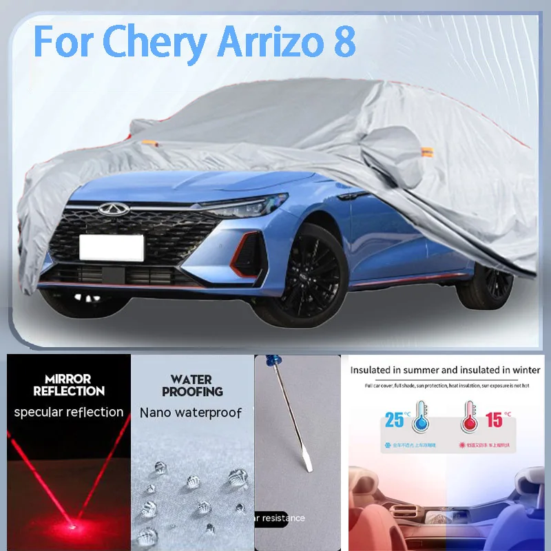 

For Chery Arrizo 8 Full Car cover with UV protection and Winter Insulation roles,Rainproof,Snowproof Ati-frost properties.