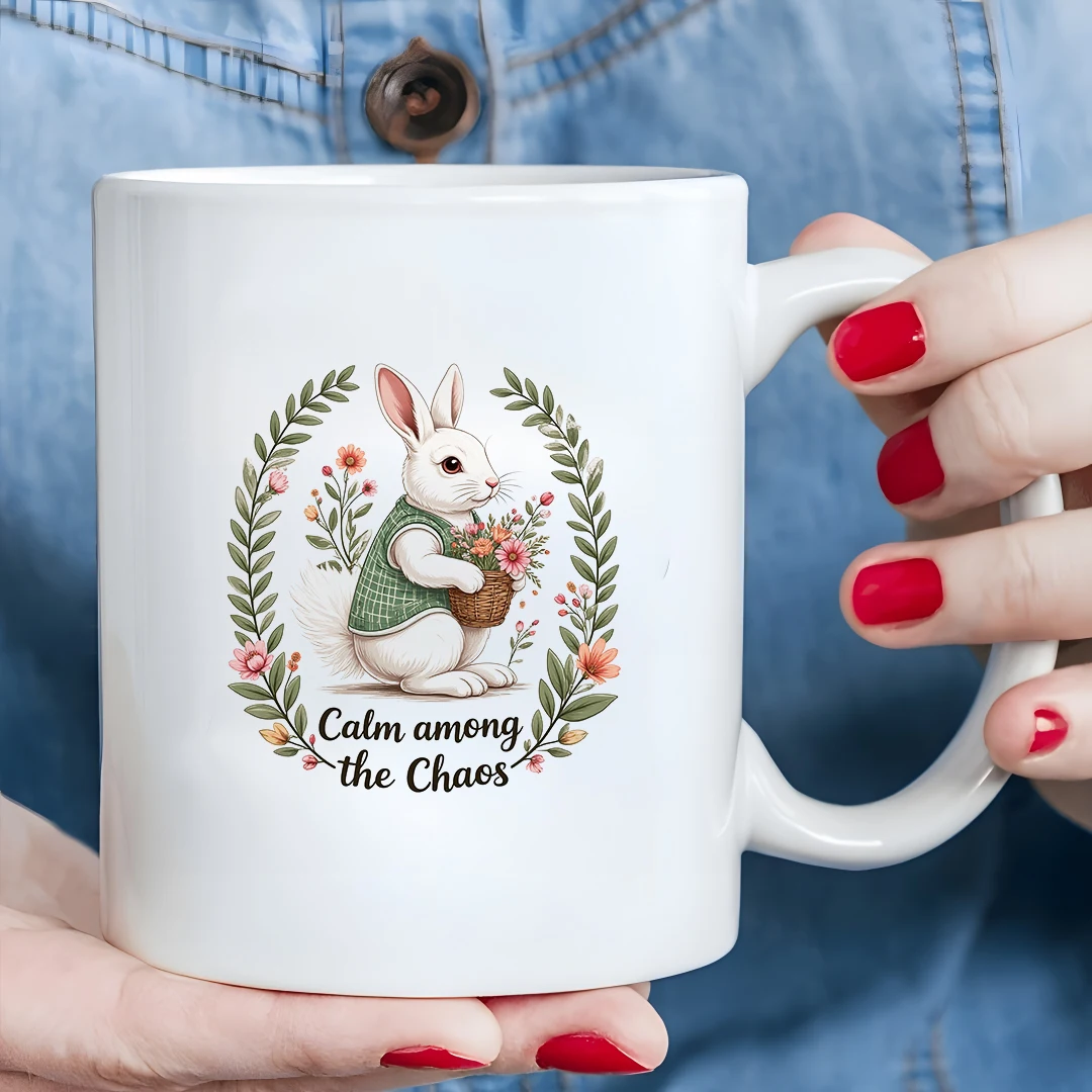 

11oz cartoon rabbit mug Zimbabwe flag design EMBRACE DIFFERENCES kids cold hot beverage cup Christmas gift family office mu