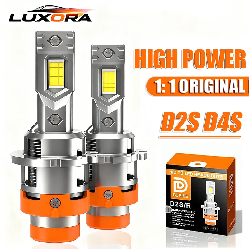 

D2S D4S LED Car Headlight Bulbs D1S D3S Canbus light Mini size Wireless Fan D2R D4R Car Lamp HID Xenon 1:1 Turbo Auto Headlamp