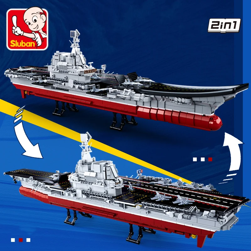 

Sluban Building Block Toys Type 002 Carrier Vessels 1636PCS Model Bricks B0698 Compatbile With Leading Brands Construction Kits