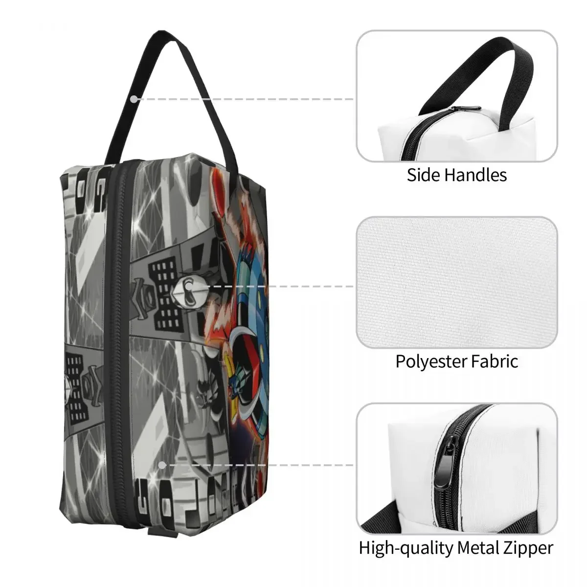 Trousse de toilette de voyage Goldorak Anime, Mazinger Z, UFO Robot Grendizer Cosmetic Makeup, EvaluBeauty Storage Dopp Kit, Fashion