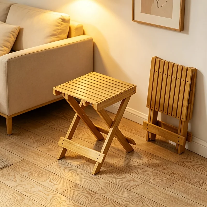 Thickened Portable Folding Stool  Stackable Space-Saving, Doubles as Shoe BenchNo Assembly,Sturdy&Durable  Indoor/Outdoor Use