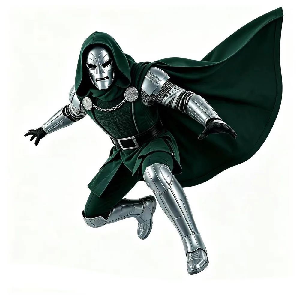 Villain Victor Werner von Doom Doctor Doom Cosplay Costume Uniform Halloween Carnival Party Christmas Play Role Clothes Clothing