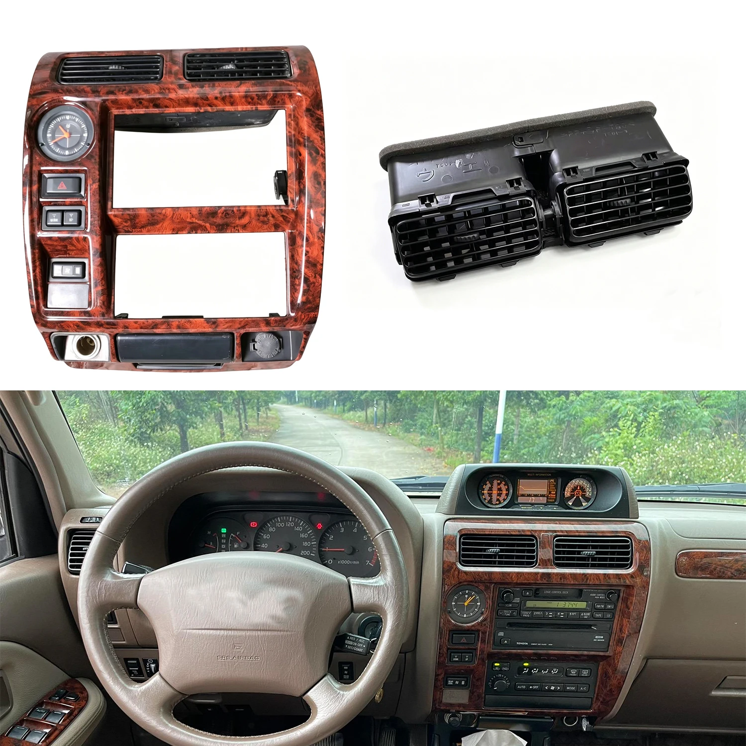 

Instrument panel vent frame clip for Prado 2700 3400 LC95, middle air conditioning vent