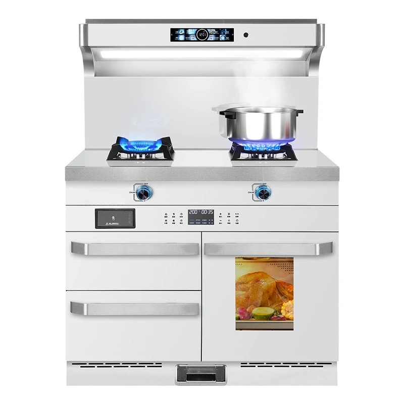 

Integrated stove white steam oven disinfection cabinet side suction intelligent integrated oil