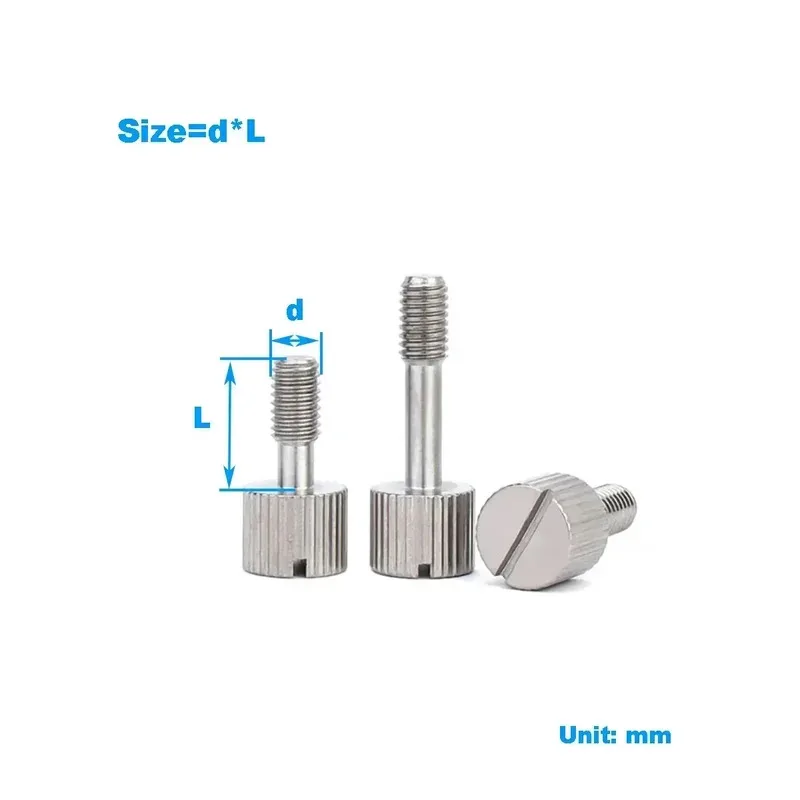 

Knurled Anti Loosening Bolt 304 Stainless Steel Slotted Small Head Hand Screw M3 M4 M5 M6