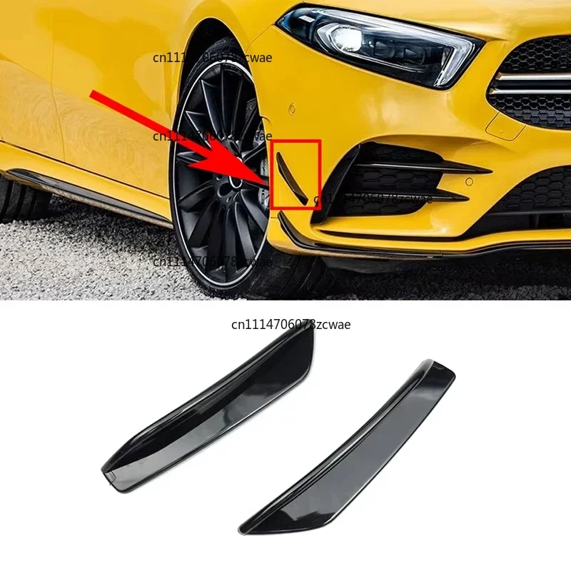 Car Front Bumper Side Canards Fins Lip Splitters Air Trim For Mercedes Benz A Class W177 AMG A160 A180 A200 A250 A35