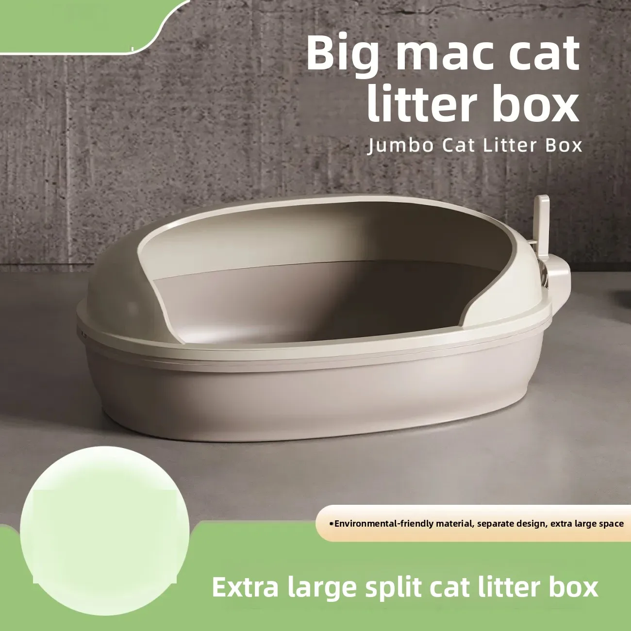 

Extra Large Semi-Enclosed Litter Box Giant Size Toilet Sand Trap Supplies Odor Control Litter Tray Ba...