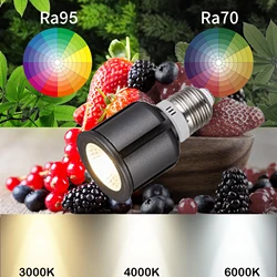 HIGH CRI Ra 95 High Brightness 5W 7W 12W 400lm-1000lm 2700K AC220V COB LED Spotlight Lamp Bulb Lights for Jewelry Shop Home Room