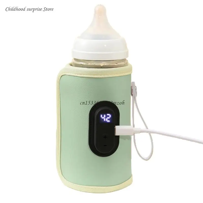 المحمولة زجاجة الحليب دفئا حقيبة حالة 20 درجة الحرارة مستوى الطفل زجاجة تستخدم في الرضاعة العزل كم غطاء التدفئة السفر دروبشيب