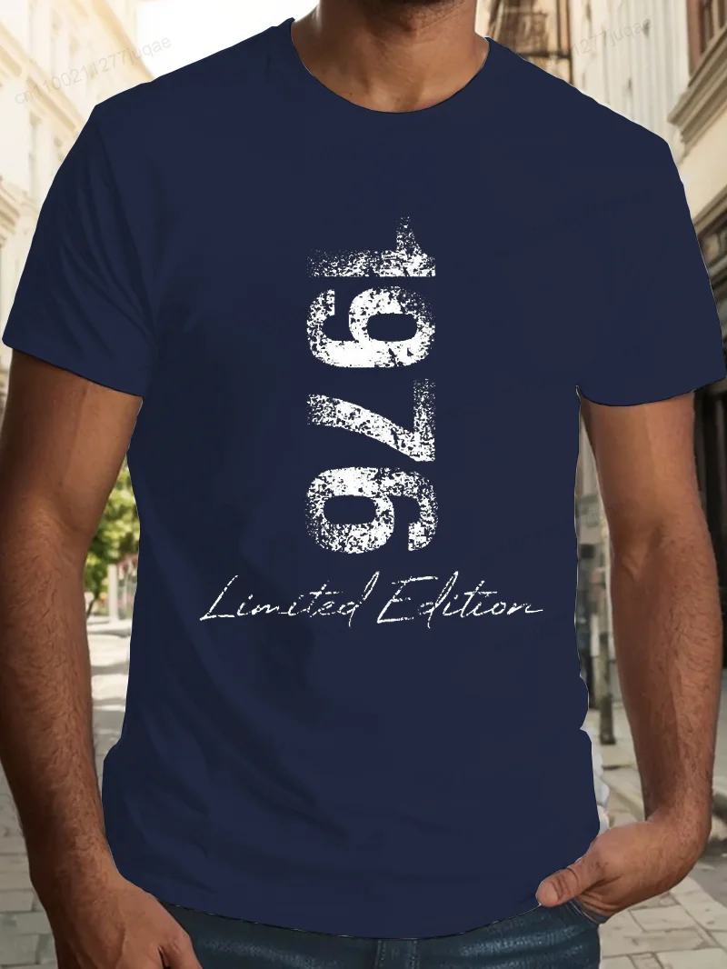 Men's T-shirt 1976 Shirt 1976 Limited Edition T-Shirts Birthday Gifts Short Sleeve for Men Women Vintage T-Shirt Male Clothes