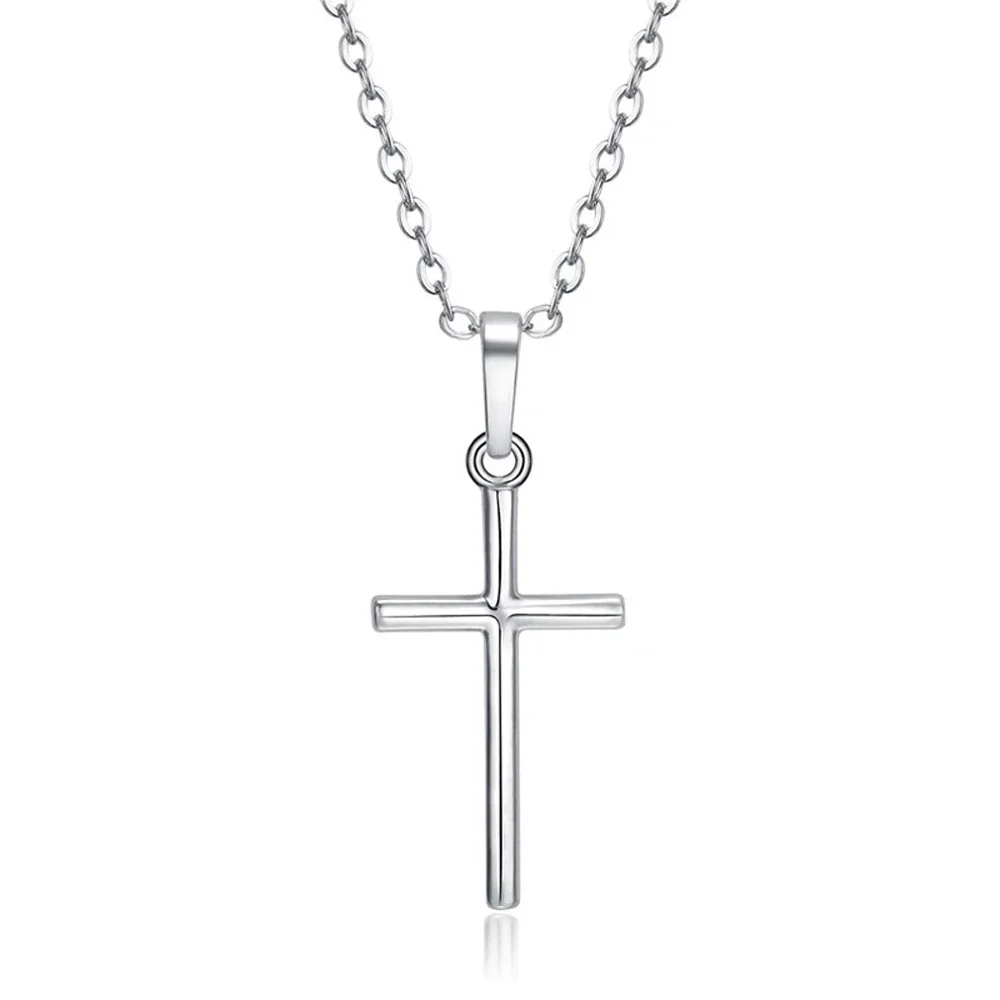 SUMENG 2025, neue modische Kristall-Halskette mit Jesus-Kreuz-Anhänger, Kreuz, goldener silberfarbener Schmuck für Männer und Frauen, Geschenke – Detail 9