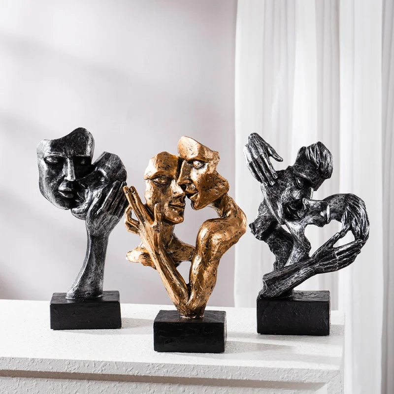 

Creative Home Decor Resin Couple Small Ornament High End Art Home Decor Festival Decoration Gift Ornament