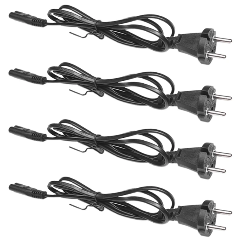 

4PCS European-Style Tools Two-Pronged European Standard Plug Tool Electric Power Cable Power Cable Electric Power Cable EU Plug